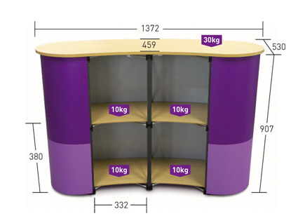 Portable Pop Up Exhibition Counter